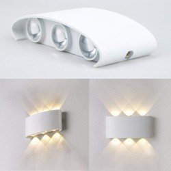 APPLIQUE EXTERIEURE ALU 1-6W BLANC